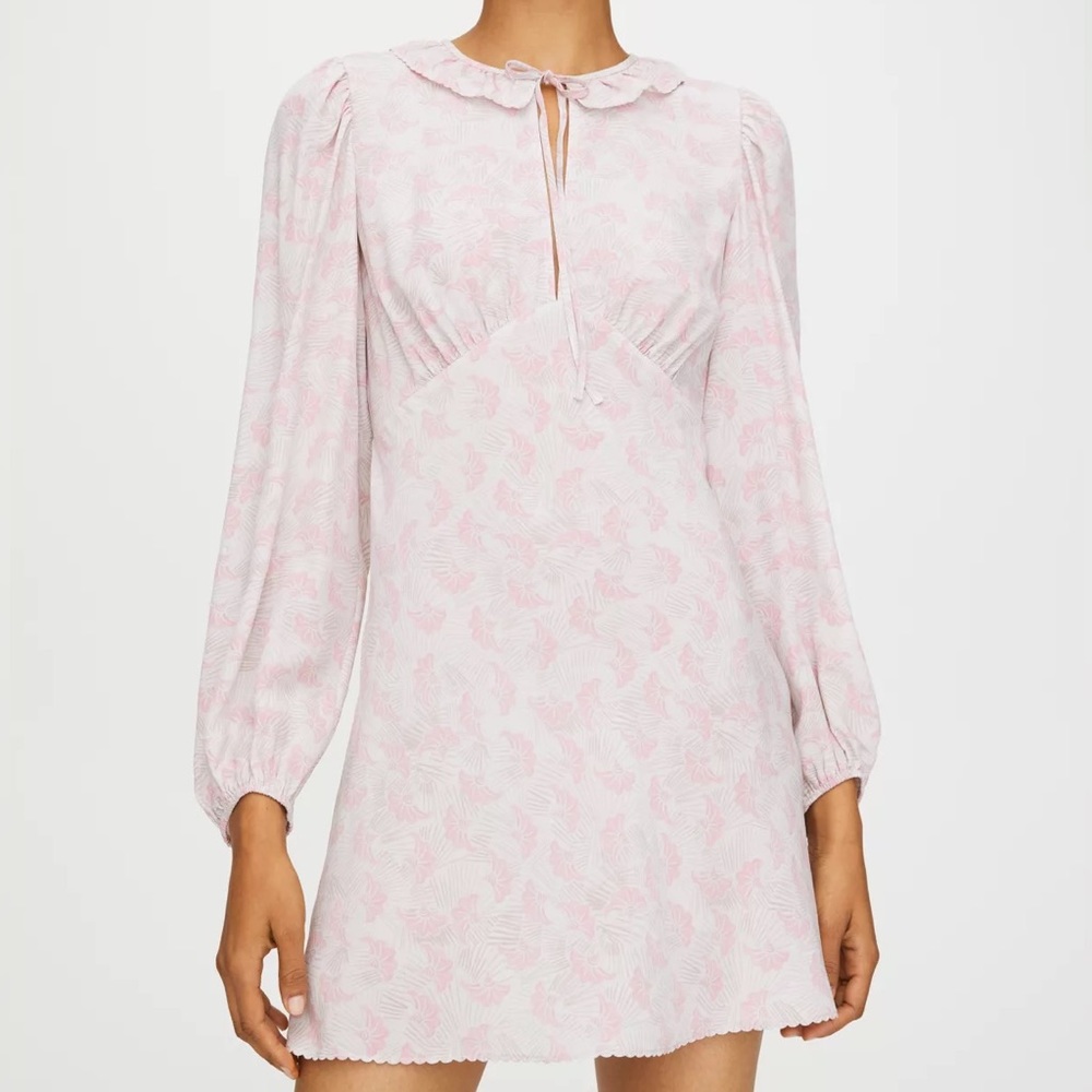 Aritzia Wilfred Pink Silk Dress
